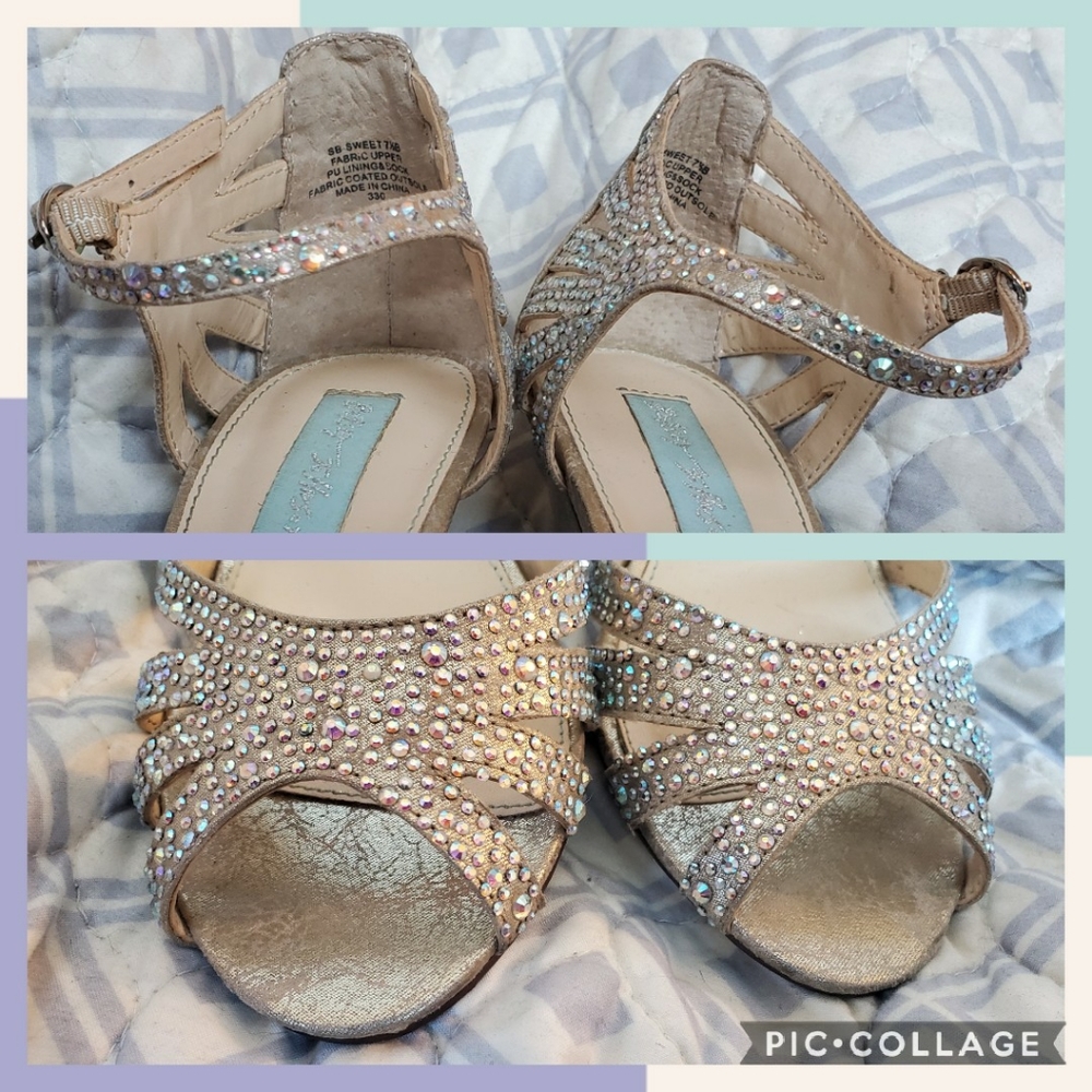 Betsey Johnson Sweet Rhinestone Ankle Strap - Picture 2 of 8